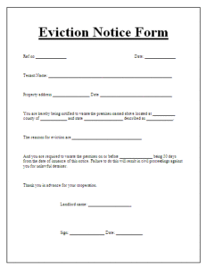 blank eviction notice form free word templates ryans marketing blog